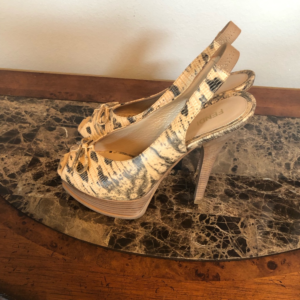 Authentic Fendi Snakeskin Sandals